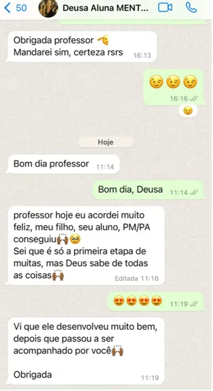 Depoimento de aluno 1 — Simulados PMMA